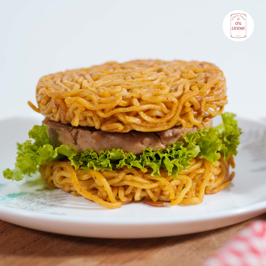 Chicken Curry Ramen Burger