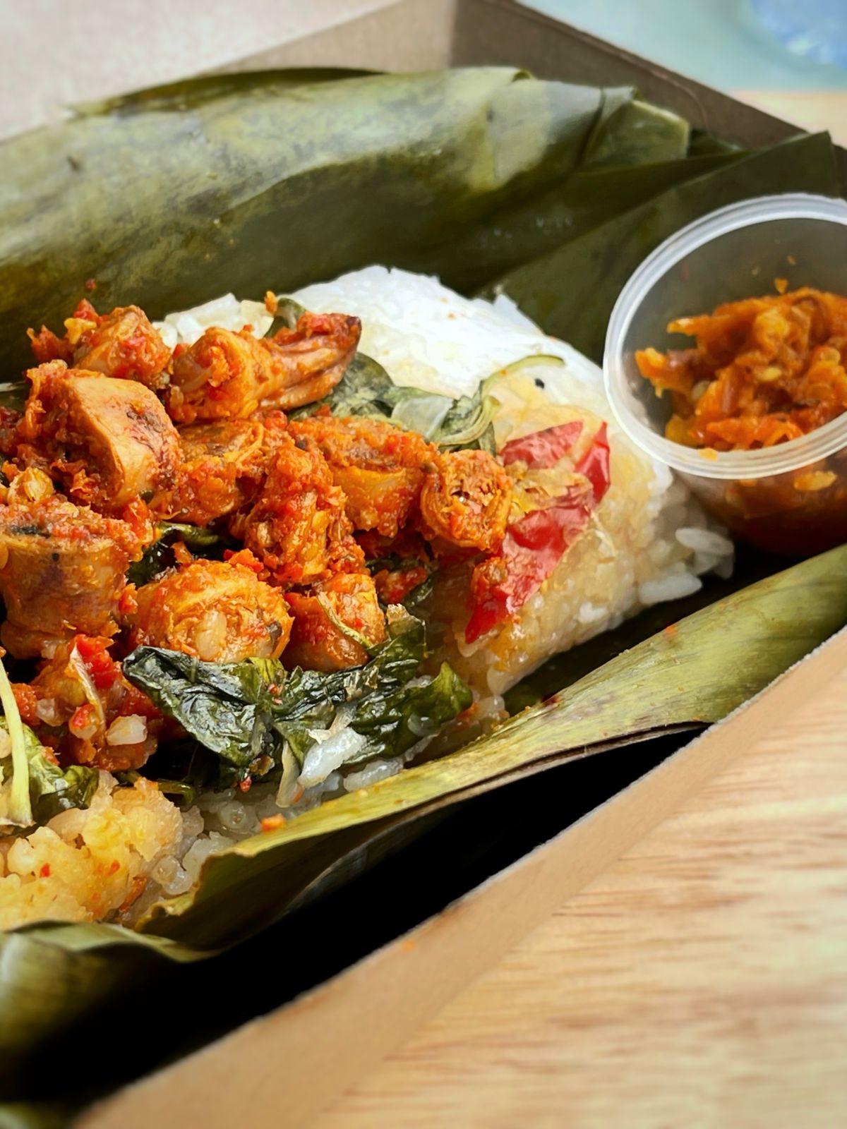 Nasi Bakar Cumi Asin